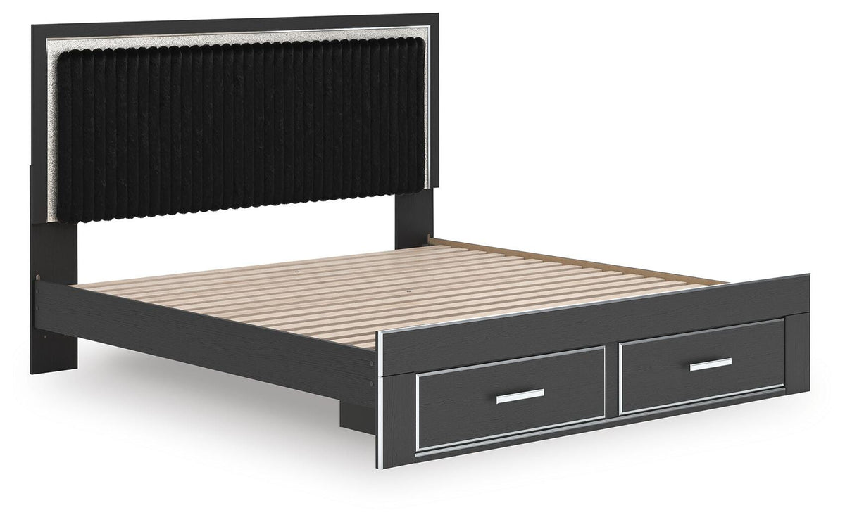 Zuraleus King Storage Bed, Dresser, Mirror, Chest and Nightstand - PCB3380B20