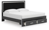 Zuraleus King Upholstered Panel Platform Storage Bed - PCB3380B11