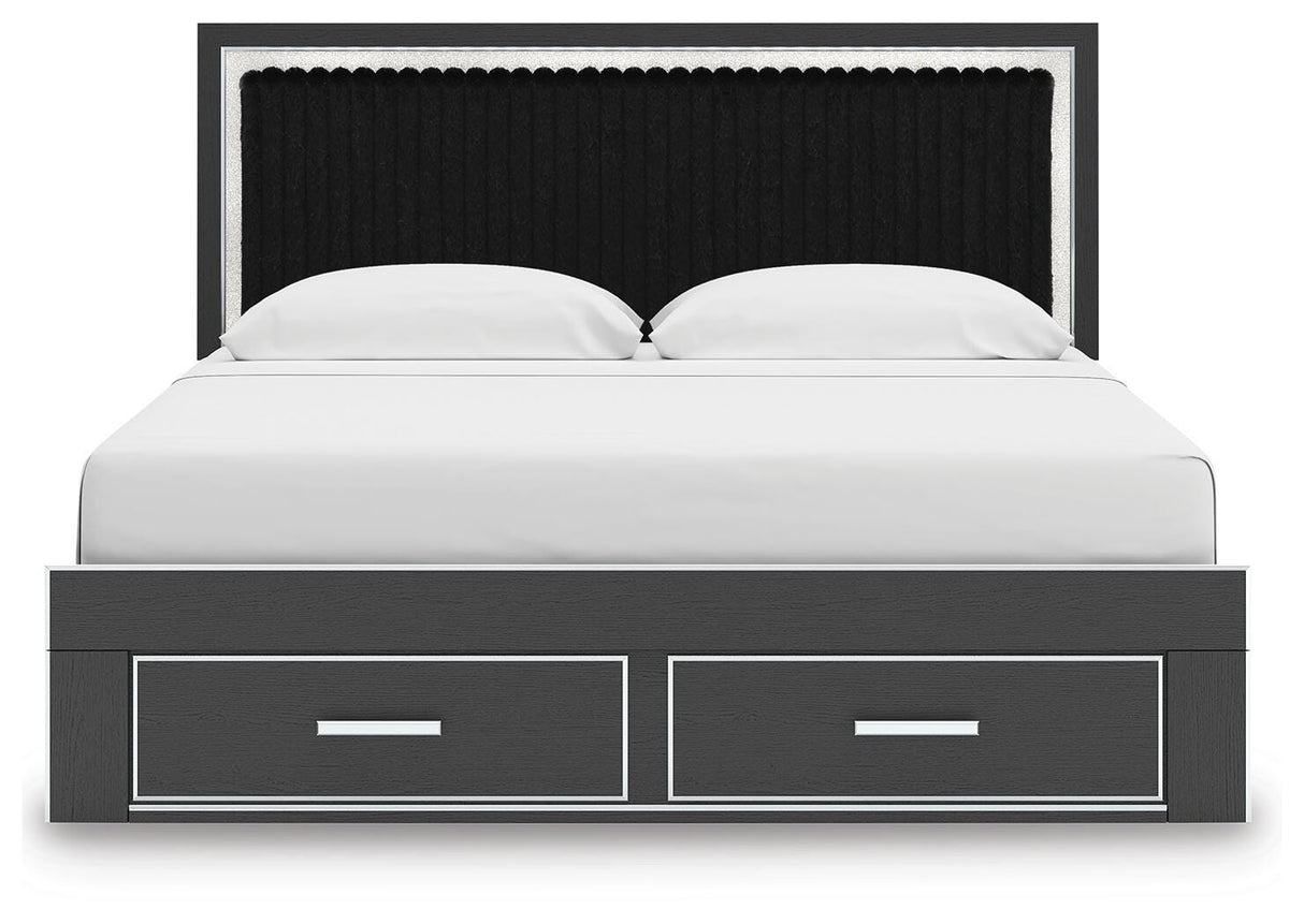 Zuraleus King Storage Bed, Dresser, Mirror, Chest and Nightstand - PCB3380B20
