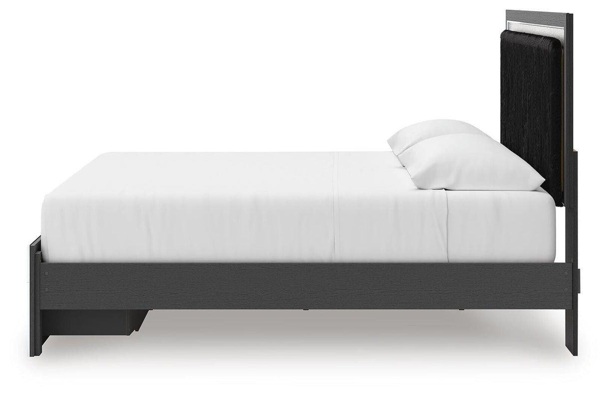 Zuraleus King Upholstered Panel Platform Storage Bed - PCB3380B11