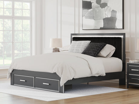 Zuraleus King Upholstered Panel Platform Storage Bed - PCB3380B11