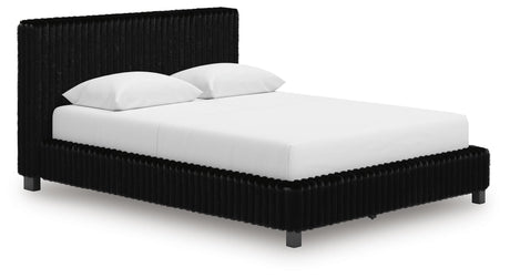 Zuraleus Queen Upholstered Bed, Dresser and Mirror - PCB3380B9