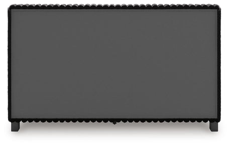 Zuraleus Queen Upholstered Bed, Dresser and Mirror - PCB3380B9