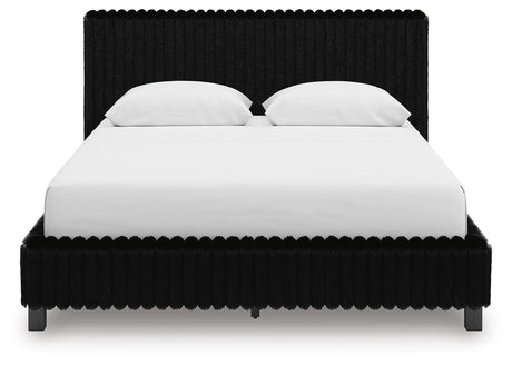 Zuraleus Queen Upholstered Bed, Dresser and Mirror - PCB3380B9