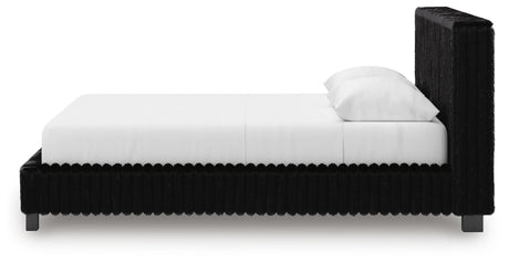 Zuraleus Queen Upholstered Bed, Dresser and Mirror - PCB3380B9