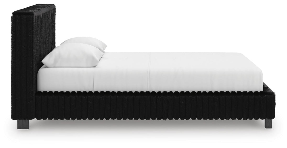 Zuraleus Queen Upholstered Bed, Dresser, Mirror and Nightstand - PCB3380B16