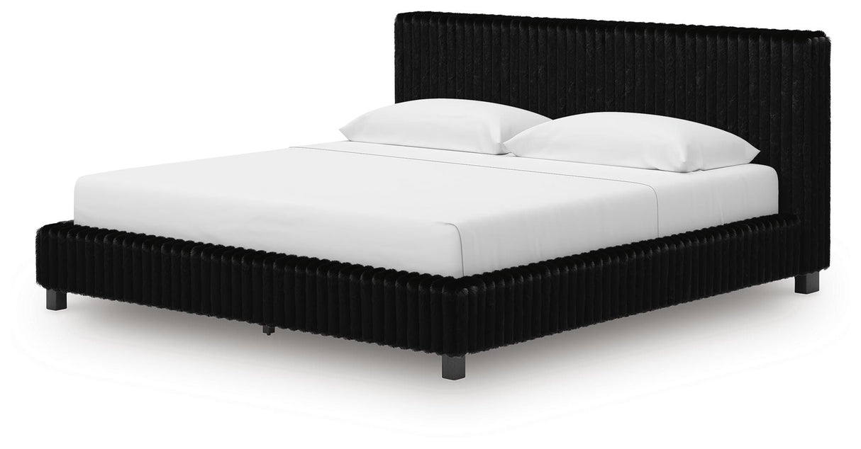 Zuraleus King Upholstered Bed, Dresser and Nightstand - PCB3380B17