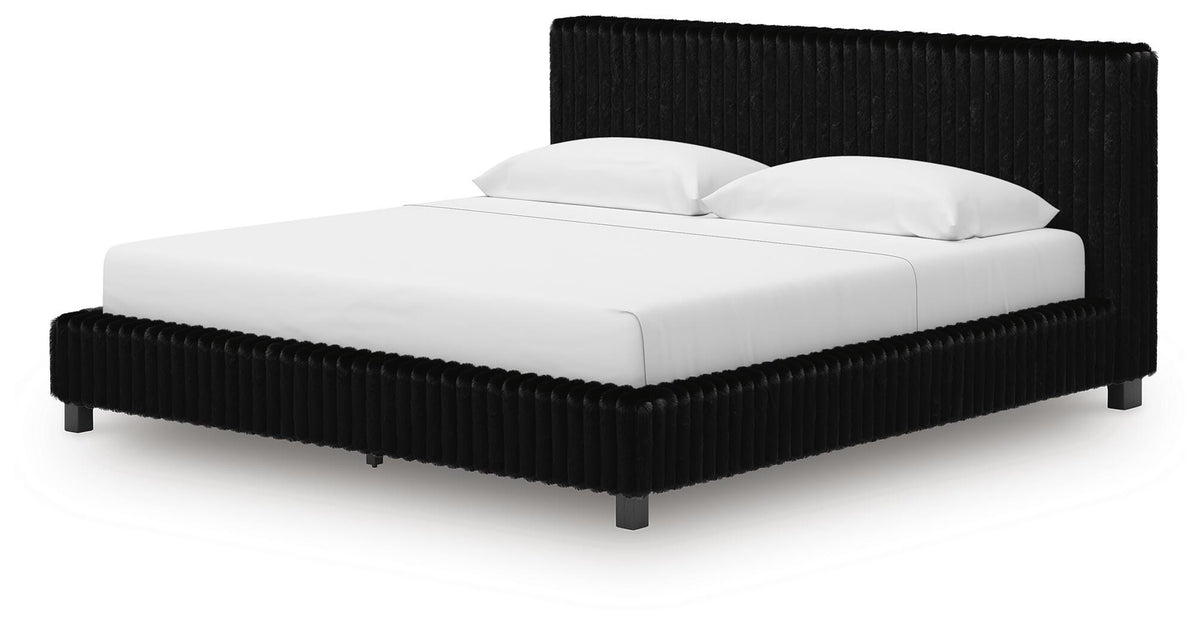 Zuraleus King Upholstered Bed, Dresser, Mirror and 2 Nightstands - PCB3380B23