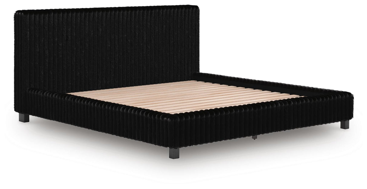 Zuraleus King Upholstered Bed, Dresser and Nightstand - PCB3380B17