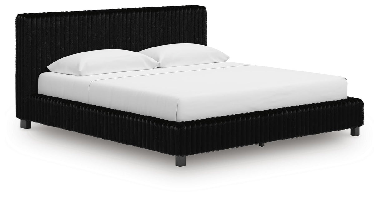 Zuraleus King Upholstered Bed, Dresser and Nightstand - PCB3380B17