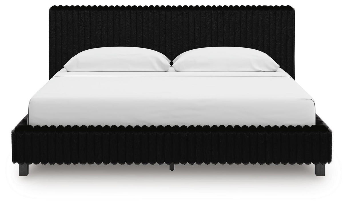 Zuraleus King Upholstered Bed, Dresser and Nightstand - PCB3380B17
