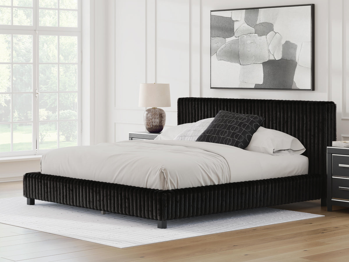 Zuraleus King Upholstered Bed, Dresser and Nightstand - PCB3380B17
