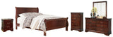 Alisdair Queen Sleigh Bed, Dresser, Mirror, Chest and Nightstand - B376B12