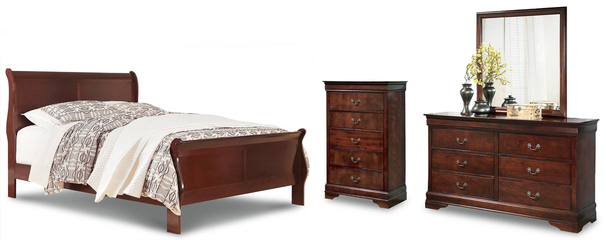 Alisdair Queen Sleigh Bed, Dresser, Mirror, and Chest - B376B15