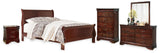 Alisdair California King Sleigh Bed, Dresser, Mirror, Chest and Nightstand - B376B36