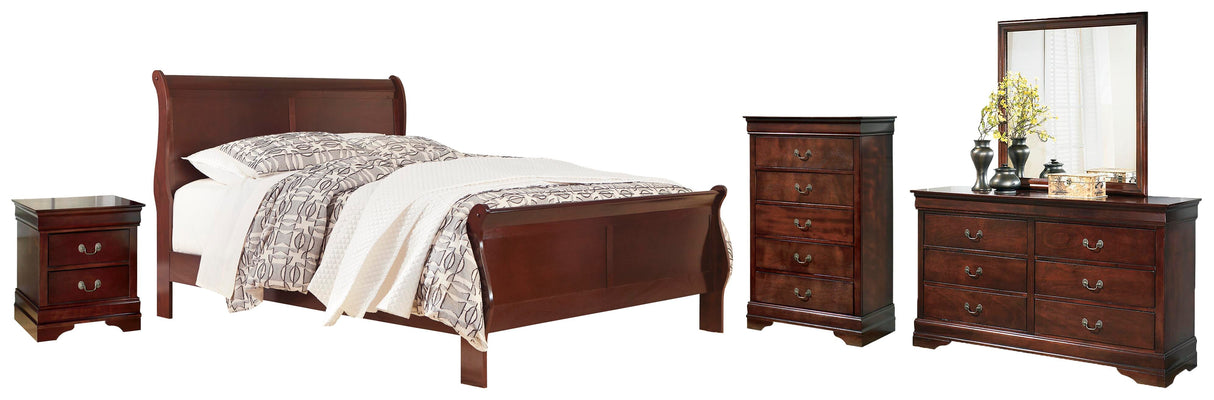 Alisdair King Sleigh Bed, Dresser, Mirror and Nightstand - B376B13