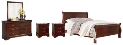 Alisdair Queen Sleigh Bed, Dresser, Mirror, Chest and 2 Nightstands - B376B23