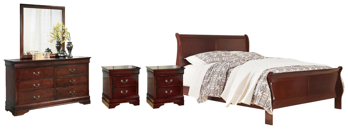 Alisdair Queen Sleigh Bed, Dresser, Mirror, Chest and 2 Nightstands - B376B23