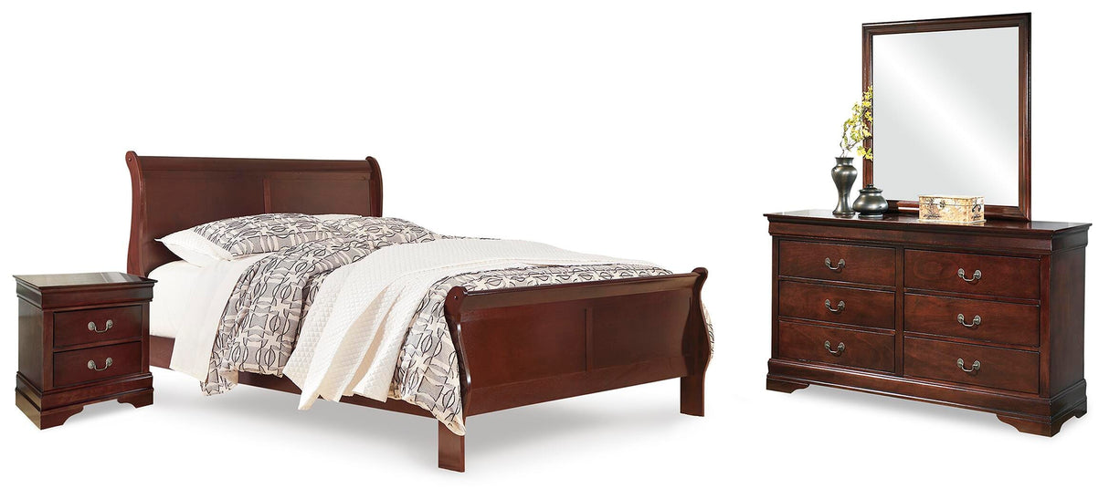 Alisdair Queen Sleigh Bed, Dresser, Mirror, and Nightstand - B376B14