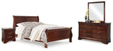 Alisdair Queen Sleigh Bed, Dresser, Mirror, and Nightstand - B376B14