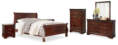 Alisdair King Sleigh Bed, Dresser, Mirror, Chest and 2 Nightstands - B376B17