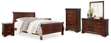 Alisdair King Sleigh Bed, Dresser, Mirror, Chest and 2 Nightstands - B376B17