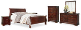 Alisdair King Sleigh Bed, Dresser, Mirror, Chest and 2 Nightstands - B376B17