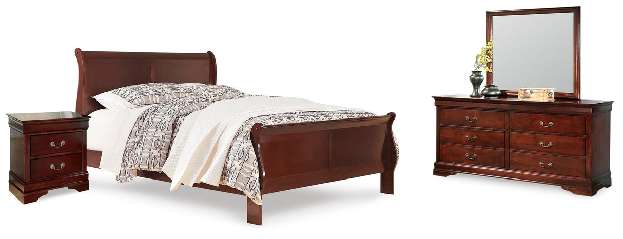 Alisdair King Sleigh Bed, Dresser, Mirror and Nightstand - B376B18