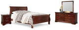 Alisdair King Sleigh Bed, Dresser, Mirror and Nightstand - B376B18