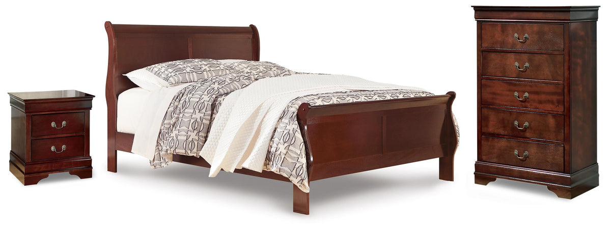 Alisdair Queen Sleigh Bed, Chest and Nightstand - B376B40