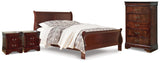 Alisdair Queen Sleigh Bed, Chest and 2 Nightstands - B376B25