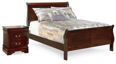 Alisdair Full Sleigh Bed and Nightstand - B376B16