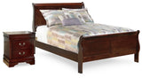 Alisdair Full Sleigh Bed and Nightstand - B376B16