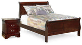 Alisdair Full Sleigh Bed and Nightstand - B376B16