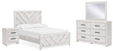 Cayboni Full Panel Bed, Dresser, Mirror and Nightstand - B3788B14