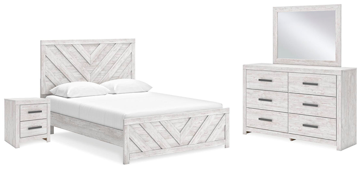 Cayboni Queen Panel Bed, Dresser, Mirror and Nightstand - B3788B8