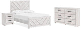Cayboni Full Panel Bed, Dresser and Nightstand - B3788B16