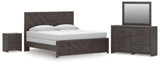 Prendonea King Panel Bed, Dresser, Mirror and Nightstand - B3789B11
