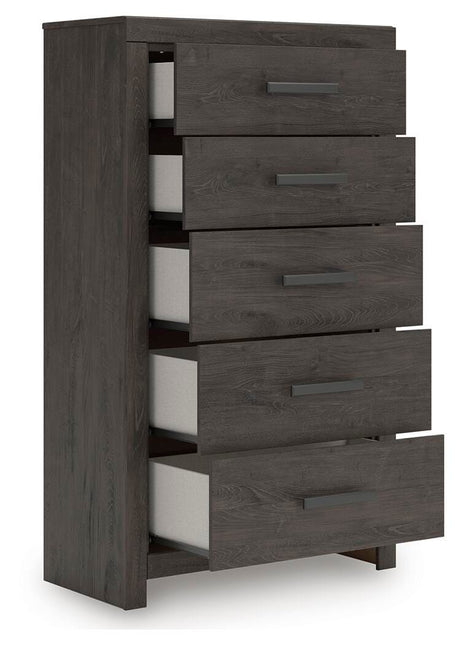 Prendonea Full Panel Bed, Dresser, Mirror, Chest and Nightstand - B3789B12