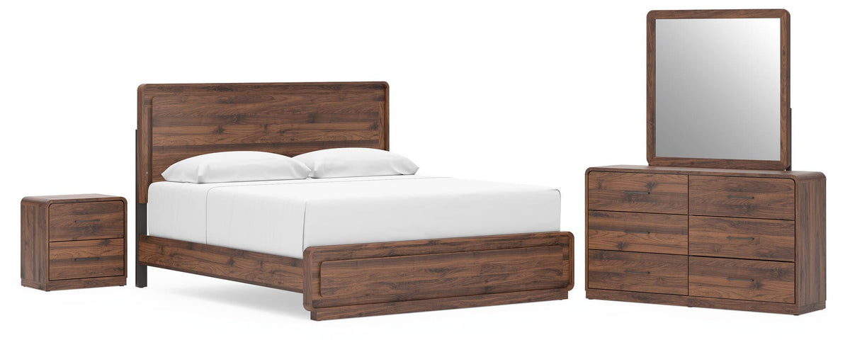 Fortlorn King Panel Bed, Dresser, Mirror and Nightstand - PCB386B14