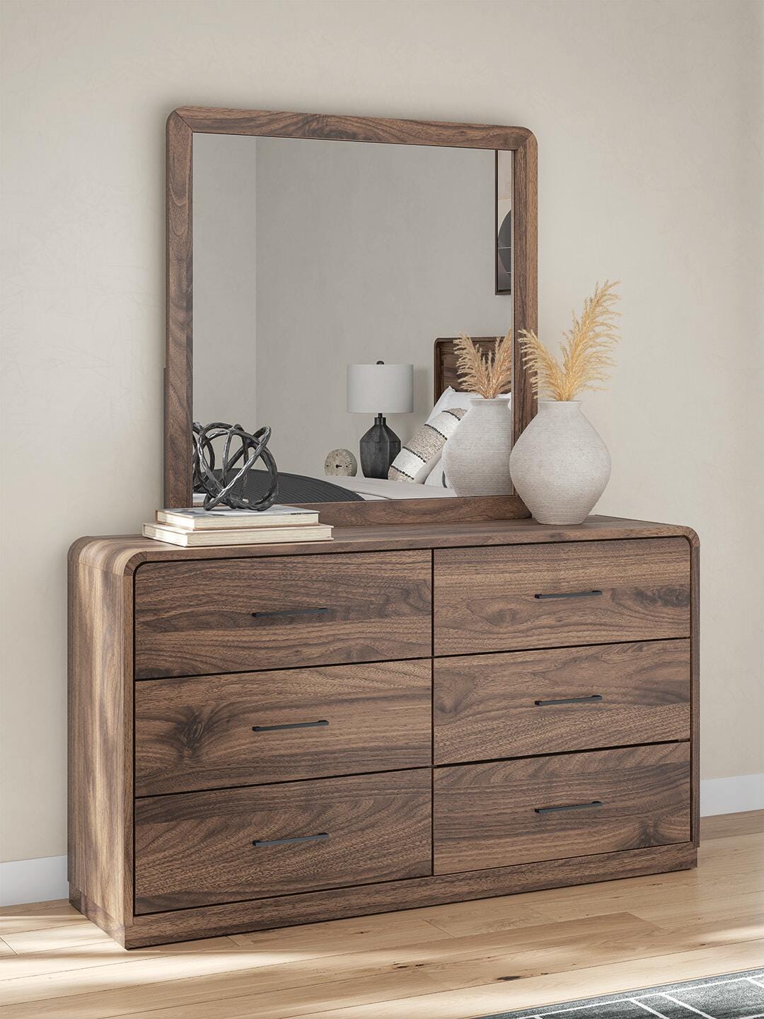 Fortlorn Queen Panel Bed, Dresser, Mirror and Nightstand - PCB386B7