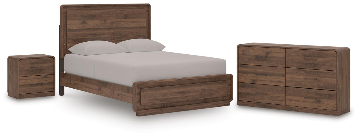 Fortlorn Queen Panel Bed, Dresser and Nightstand - PCB386B6