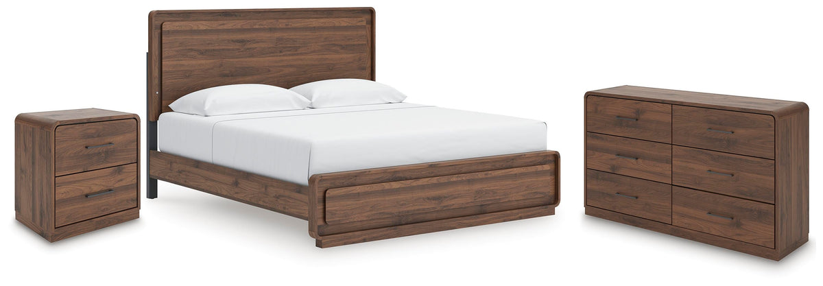 Fortlorn King Panel Bed, Dresser and Nightstand - PCB386B8
