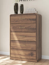 Fortlorn Queen Panel Bed, Dresser, Chest and 2 Nightstands - PCB386B10