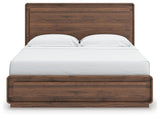 Fortlorn King Panel Bed and 2 Nightstands - PCB386B9