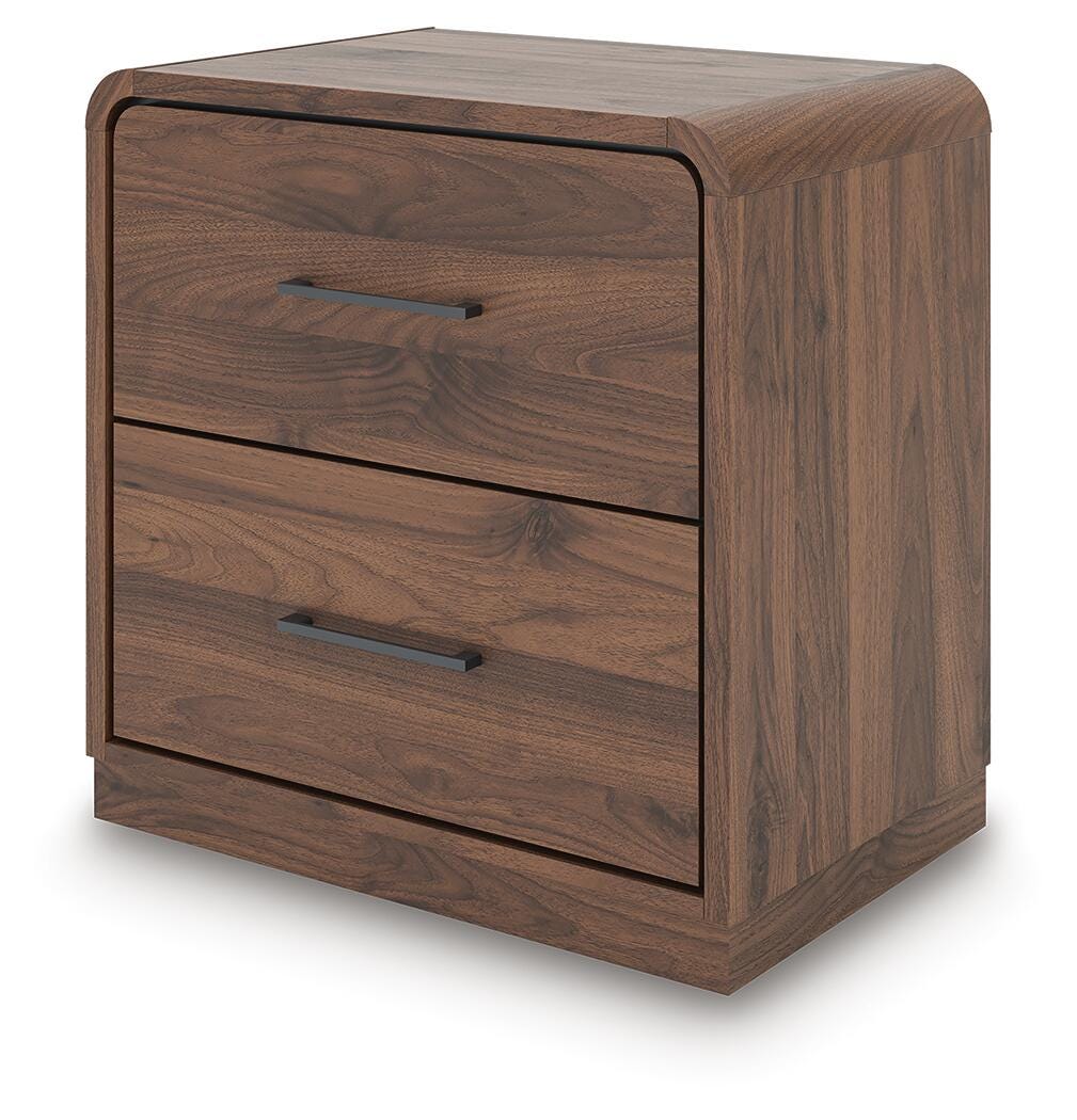Fortlorn King Panel Bed and 2 Nightstands - PCB386B9