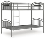 Lanceburg Twin over Twin Bunk Bed with Ladder - PCB400-59