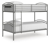 Lanceburg Twin over Twin Bunk Bed and 2 Mattresses - PCB400B1