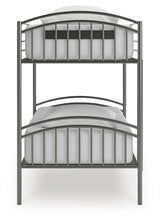 Lanceburg Twin over Twin Bunk Bed and 2 Mattresses - PCB400B1