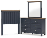Landocken Twin Panel Headboard, Dresser and Mirror - B414B13